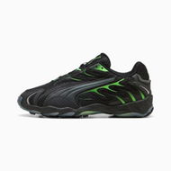 Detailed information about the product Inhale Sneakers Youth in Black/Green Glare, Size 4, Synthetic by PUMA