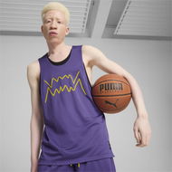 Detailed information about the product Jaws Core Men's Basketball Tank Top in Team Violet/Black, Size XL, Polyester by PUMA