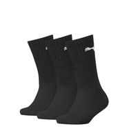 Detailed information about the product Junior Sport Crew Socks (3 Pairs) - Youth 8-16 years in Black, Size 10