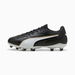 KING 20 PRO FG/AG Unisex Football Boots in Black/White/Gold, Size 11, Textile by PUMA Shoes. Available at Puma for $180.00