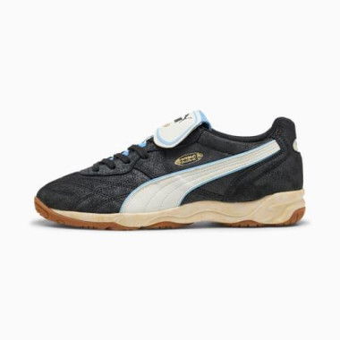 King Indoor Sneakers Unisex in Black/Warm White, Size 8 by PUMA Shoes