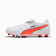 Detailed information about the product KING LIGA FG/AG Unisex Football Boots in White/Glowing Red/Black, Size 4.5, Textile by PUMA Shoes