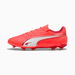 KING MATCH FG/AG Unisex Football Boots in Glowing Red/White/Red Fire, Size 7.5, Textile by PUMA. Available at Puma for $130.00