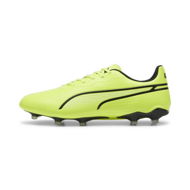 Detailed information about the product KING MATCH IT Unisex Football Boots in Electric Lime/Black, Size 11, Synthetic by PUMA Shoes