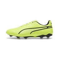 Detailed information about the product KING MATCH IT Unisex Football Boots in Electric Lime/Black, Size 9.5, Synthetic by PUMA Shoes