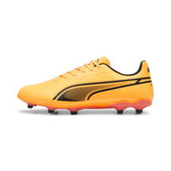 Detailed information about the product KING MATCH IT Unisex Football Boots in Sun Stream/Black/Sunset Glow, Size 8, Synthetic by PUMA Shoes