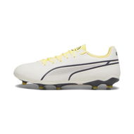 Detailed information about the product KING PRO FG/AG Unisex Football Boots in Alpine Snow/Asphalt/Yellow Blaze, Size 13, Textile by PUMA Shoes