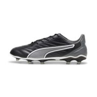 Detailed information about the product KING PRO FG/AG Unisex Football Boots in Black/White/Cool Dark Gray, Size 10.5, Textile by PUMA Shoes