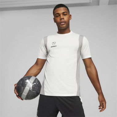 KING Pro Men's Football Jersey Shirt in White/Concrete Gray, Size Small, Polyester/Elastane by PUMA