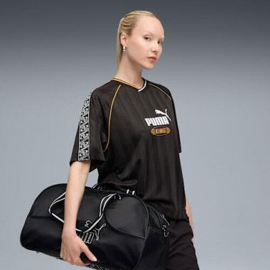 KING Relaxed Football Jersey Shirt Unisex in Black, Size Medium, Polyester by PUMA Shoes