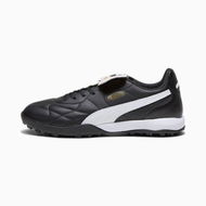 Detailed information about the product KING TOP Turf Trainer Men's Soccer Cleats in Black/White/Gold, Size 7.5, Synthetic by PUMA Shoes