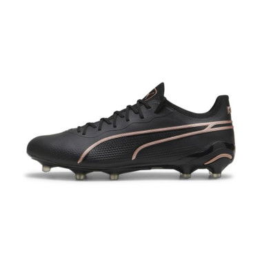 KING ULTIMATE FG/AG Unisex Football Boots in Black/Copper Rose, Size 11.5, Textile by PUMA Shoes