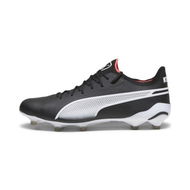 Detailed information about the product KING ULTIMATE FG/AG Unisex Football Boots in Black/White/Fire Orchid, Size 8.5, Textile by PUMA Shoes