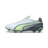 Detailed information about the product KING ULTIMATE FG/AG Unisex Football Boots in Frosted Dew/Fizzy Apple/Gray Skies, Size 5 by PUMA Shoes