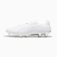 Detailed information about the product KING ULTIMATE HG Men's Football Boots in White/Silver, Size 8, Textile by PUMA Shoes