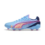 Detailed information about the product KING ULTIMATE VOLUME UP FG/AG Unisex Football Boots in Luminous Blue/Poison Pink/Blazing Blue, Size 6, Textile by PUMA