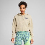 Detailed information about the product Lace Em Up Women's Cropped Hoodie in Desert Dust/Heather, Size XS, Cotton by PUMA