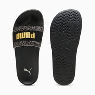 Detailed information about the product Leadcat 2.0 Animal Flair Women's Slides in Black/Gold, Size 6, Synthetic by PUMA