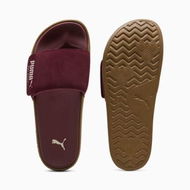 Detailed information about the product Leadcat 2.0 Palermo Foil Slides Unisex in Ruby Shimmer/Alpine Snow/Gum, Size 5, Synthetic by PUMA