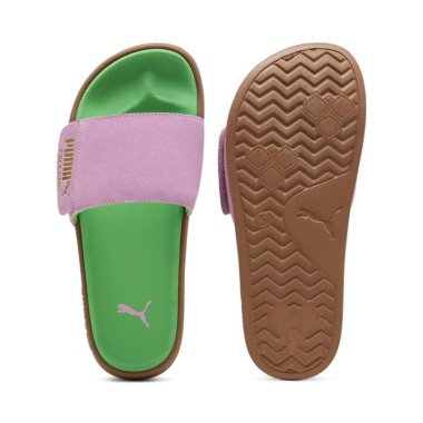 Leadcat 2.0 Palermo Foil Unisex Slides in Pink Delight/Gold/Green, Size 13, Synthetic by PUMA
