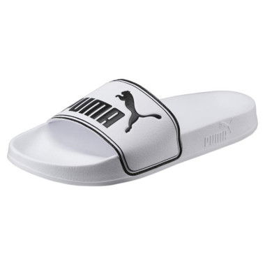 Leadcat Slide Sandals in White/Black, Size 7, Synthetic by PUMA