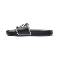 Detailed information about the product Leadcat Unisex Slides in Black/White, Size 14 by PUMA