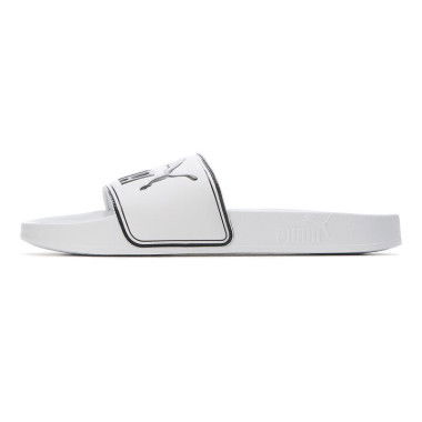 Leadcat Unisex Slides in White/Black, Size 4 by PUMA