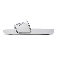 Detailed information about the product Leadcat Unisex Slides in White/Black, Size 4 by PUMA