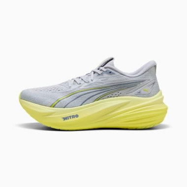 MagMax NITROâ„¢ 2 Running Shoes Men in Vibrant Silver/Lux Lime, Size 7, Textile by PUMA Shoes