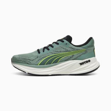 Magnify NITROâ„¢ 2 Men's Running Shoes in Green Moon/Yellow Alert, Size 7, Synthetic by PUMA Shoes