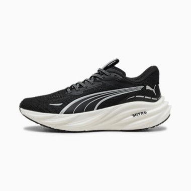Magnify NITROâ„¢ 3 Running Shoes Women in Black/White, Size 5.5, Synthetic by PUMA Shoes