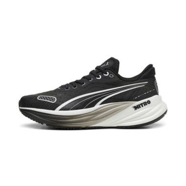 Magnify NITROâ„¢ Tech 2 Men's Running Shoes in Black/White, Size 8, Synthetic by PUMA Shoes