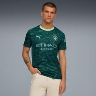 Detailed information about the product Manchester City 25/26 Men's Fourth Jersey Shirt in Green Terrain, Size Small, Polyester by PUMA