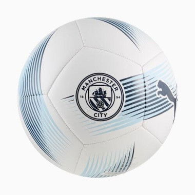 Manchester City Essentials Football in White/Deep Navy, Size 5 by PUMA
