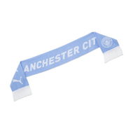 Detailed information about the product Manchester City ftblESSENTIALS Scarf in Team Light Blue/White, Acrylic by PUMA