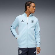 Detailed information about the product Manchester City KING Men's Anthem Jacket in Silver Sky/Deep Navy, Size Small, Polyester by PUMA