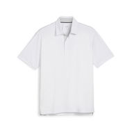 Detailed information about the product MATTR Brigade Men's Golf Polo Top in White Glow/Ash Gray, Size Small, Polyester/Elastane by PUMA