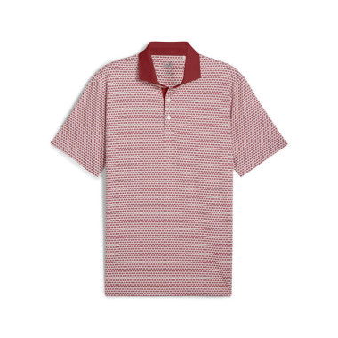 MATTR Century Men's Golf Polo Top in Intense Red/Silver Sky, Size Small, Polyester/Elastane by PUMA