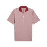 Detailed information about the product MATTR Century Men's Golf Polo Top in Intense Red/Silver Sky, Size Small, Polyester/Elastane by PUMA