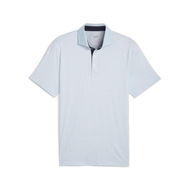 Detailed information about the product MATTR Century Men's Golf Polo Top in Silver Sky/Deep Navy, Size XL, Polyester/Elastane by PUMA