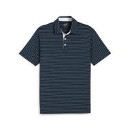 Detailed information about the product Mattr Gold Tucker Men's Golf Polo Top in Navy Blazer/White Glow, Size Small, Polyester/Elastane by PUMA