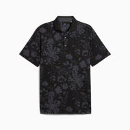 Detailed information about the product MATTR Rose Men's Golf Polo Top in Black/Strong Gray, Size Medium by PUMA
