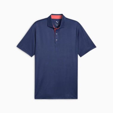 MATTR Tile Men's Golf Polo Top in Blue Crystal/Deep Navy, Size Medium by PUMA