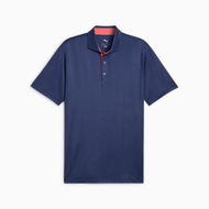 Detailed information about the product MATTR Tile Men's Golf Polo Top in Blue Crystal/Deep Navy, Size Medium by PUMA