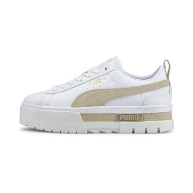 Mayze Women's Sneakers in White/Peyote, Size 10.5, Synthetic by PUMA Shoes