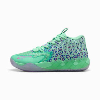 MB.01 Alien Safari Basketball Unisex Shoes in Green Glimmer/Pure Magenta/Hyperlink Blue, Size 10, Synthetic by PUMA Shoes