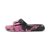 Detailed information about the product MB.03 Basketball Unisex Slides in Black/Deep Orchid/Fluro Peach Pes, Size 12, Synthetic by PUMA