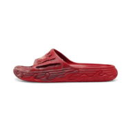 Detailed information about the product MB.03 Basketball Unisex Slides in For All Time Red/Fluro Peach Pes/Team Regal Red, Size 10, Synthetic by PUMA