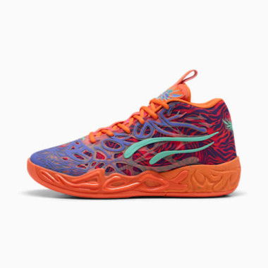 MB.04 Creativity Unisex Basketball Shoes in Dark Amethyst/Orange Glow/Poison Pink, Size 13, Synthetic by PUMA Shoes