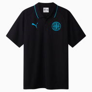 Detailed information about the product Melbourne City FC 2026 Men's Casual Polo Top in Black/Hyperlink Blue/Fcmc, Size Large by PUMA